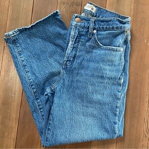 Madewell perfect vintage wide leg crop jeans 26p